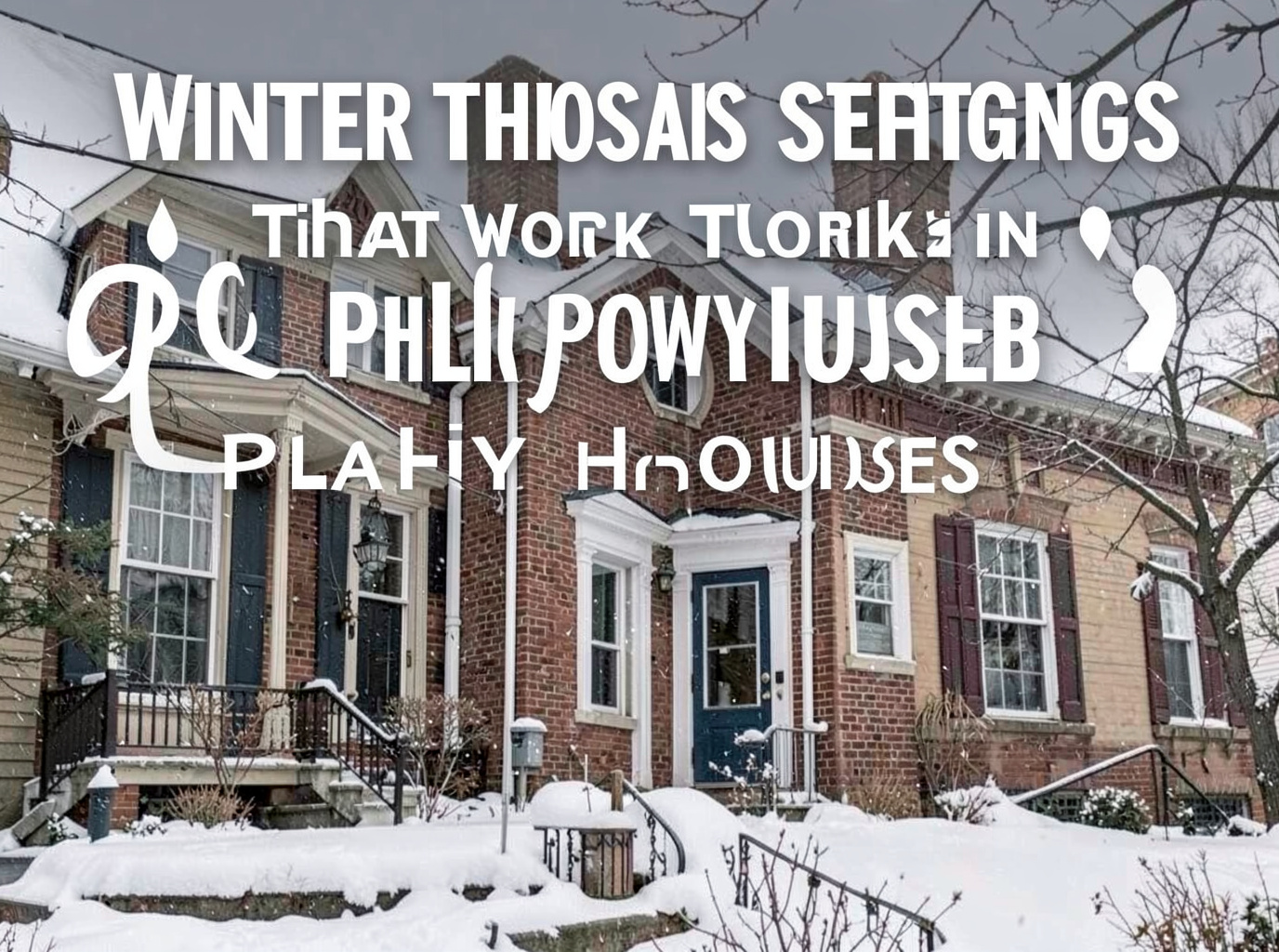 Winter Thermostat Settings That Work in Philly Row Houses